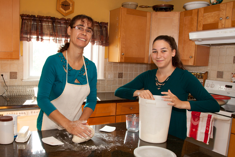 two women in kitchen